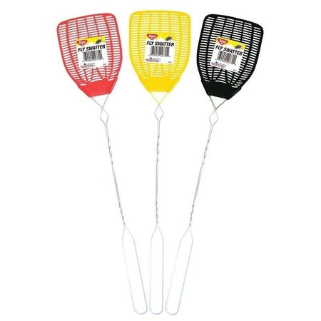 Enoz Fly Swatter, 534 in L Mesh, 414 in W Mesh, Plastic Mesh, GreenOrangePinkPurple Mesh R-37/51/12